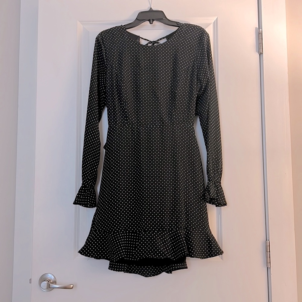 Polka Dot Black Dress